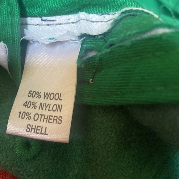 Vineyard vines green wool herringbone wool & plaid brim, gold whale, holiday fun - Picture 5 of 5